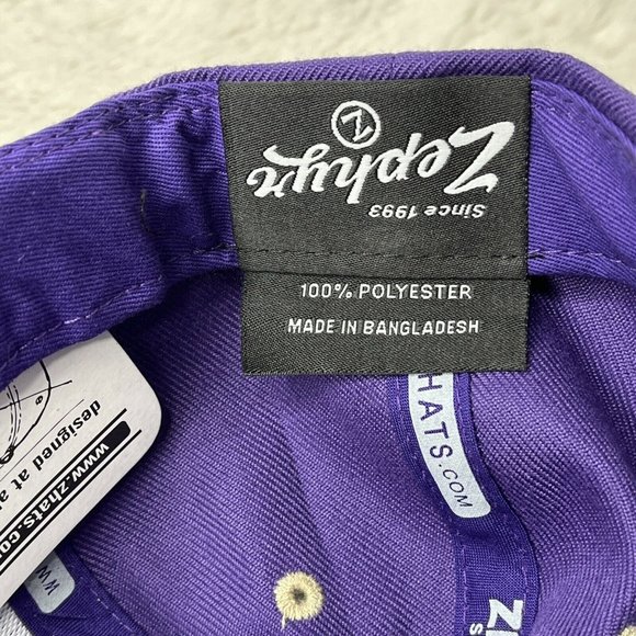 Washington Huskies Zephyr Z11 Adjustable Snapback Hat - Purple New NWT - Picture 8 of 8